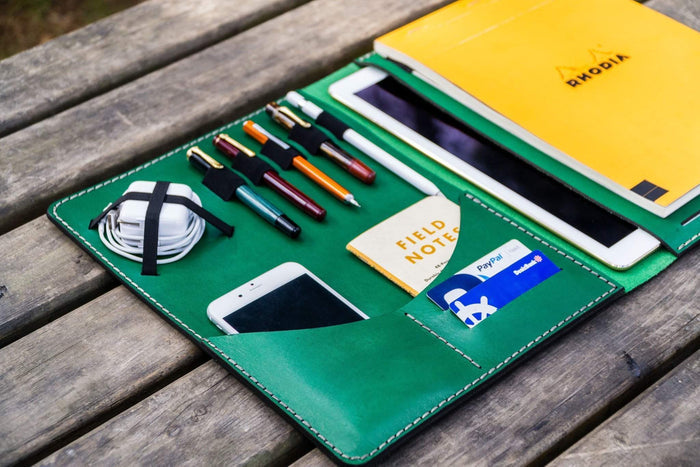 Moleskine Professional Workbook A4 Cover - Leather Compendium - Green
