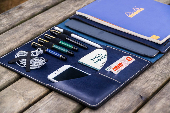 Moleskine Professional Workbook A4 Cover - Leather Compendium - Navy Blue