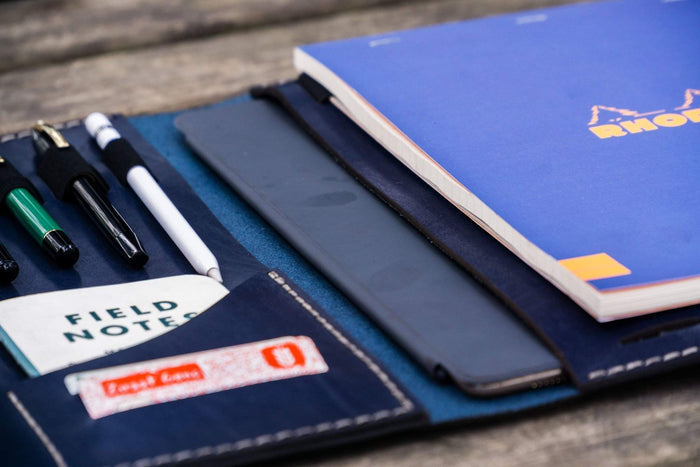 Moleskine Professional Workbook A4 Cover - Leather Compendium - Navy Blue