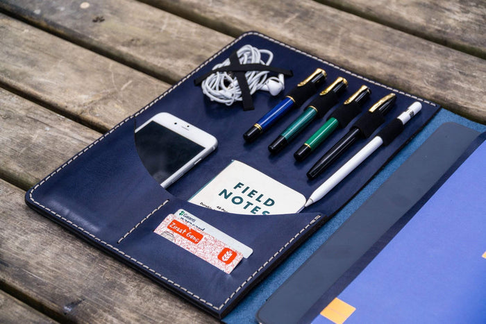 Moleskine Professional Workbook A4 Cover - Leather Compendium - Navy Blue