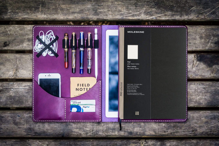 Moleskine Professional Workbook A4 Cover - Leather Compendium - Purple