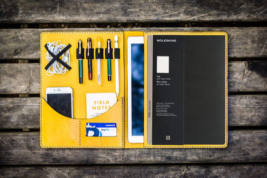 Moleskine Professional Workbook A4 Cover - Leather Compendium - Yellow