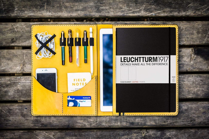 Moleskine Professional Workbook A4 Cover - Leather Compendium - Yellow