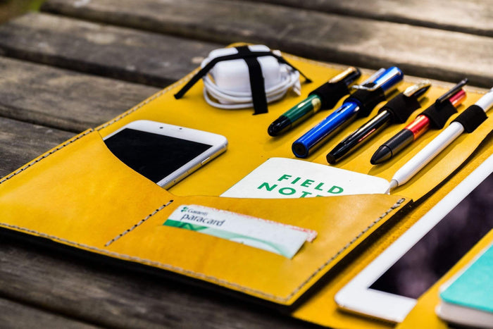 Moleskine Professional Workbook A4 Cover - Leather Compendium - Yellow