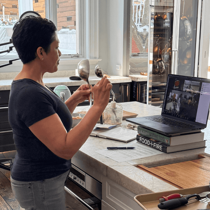 Anupy teaching her virtual class