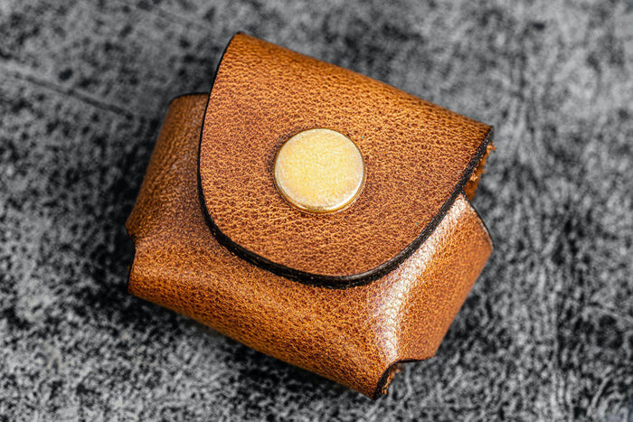 M+R Brass Pencil Sharpener - With Leather Case