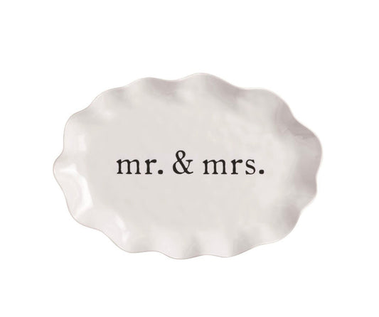 Mud Pie Melamine Mr & Mrs Platter
