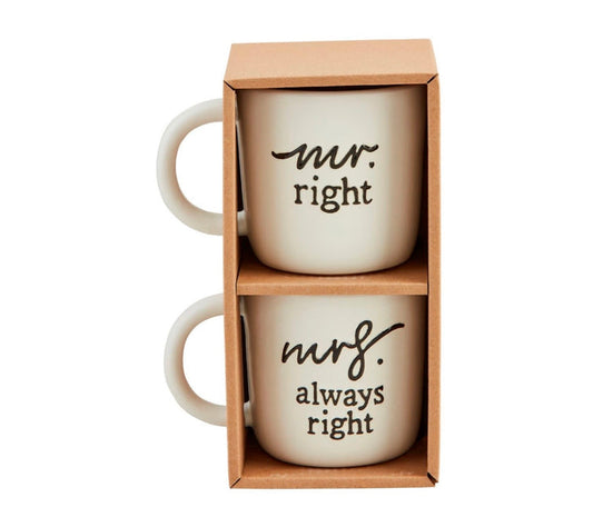 Mud Pie Right Mug Set