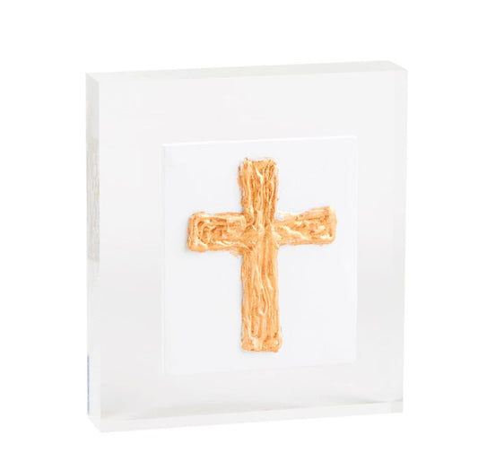 Mud Pie Small Acrylic Cross Plaque