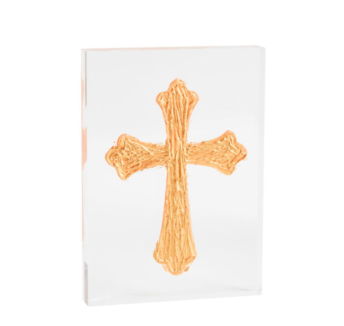 Mud Pie Tall Acrylic Cross Plaque