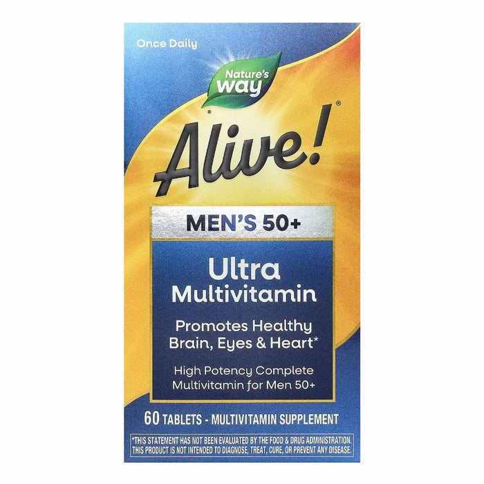 Nature's Way Alive! Once Daily Men's 50+ Ultra 60 Tablets- 3 Pack