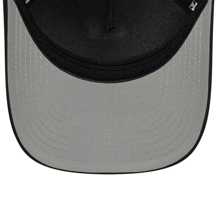 Pictured is this New Era Rubber Patch 39THIRTY M-Crown A-Frame Stretch Fit cap in black. 2