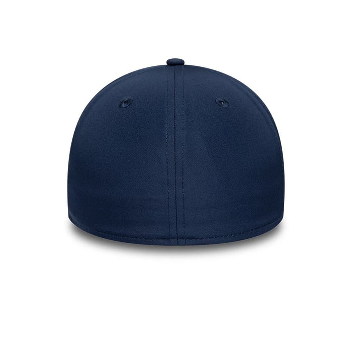 Pictured is this New Era Rubber Patch 39THIRTY M-Crown A-Frame Stretch Fit cap in dark blue. 7