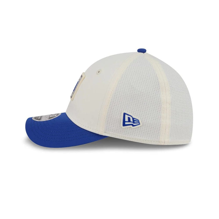 Pictured is this NFL Training 2026 New York Giants 39THIRTY M-Crown Stretch Fit cap in white. 5