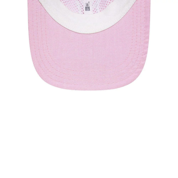 Pictured is this MLB Oxford New York Yankees 9TWENTY Long Visor cap in Pastel Pink. 5