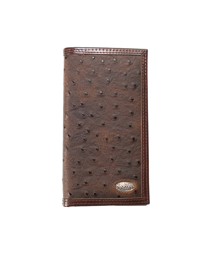 Nocona Men's Brown Ostrich Rodeo Wallet