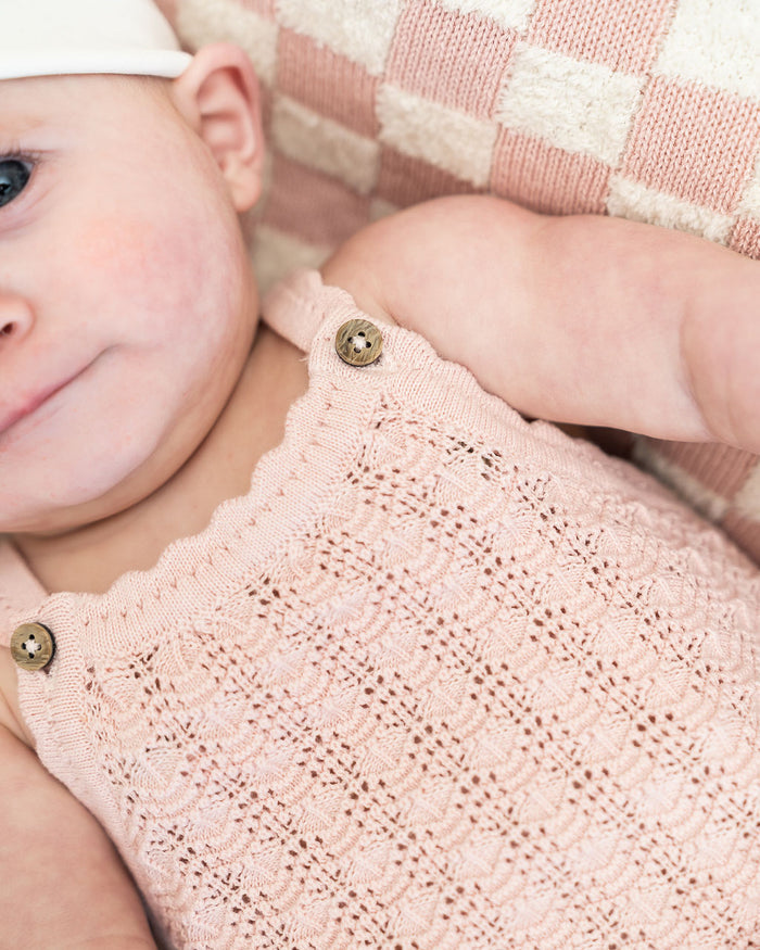 Nyla Textured Baby Tank & Shorts Set (Organic Cotton) - Model
