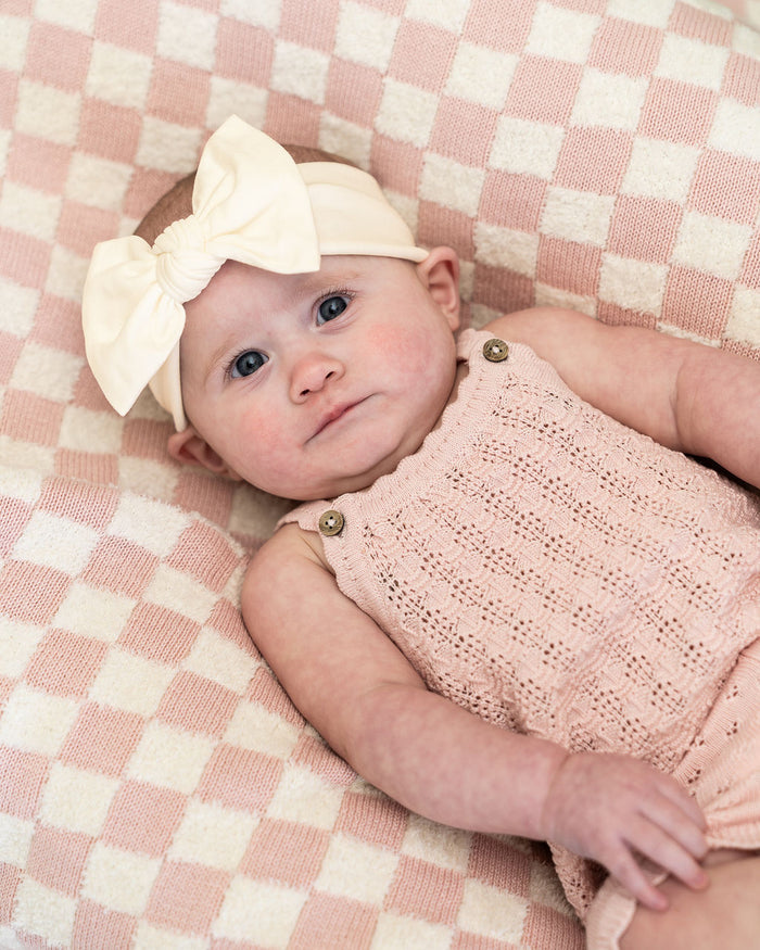 Nyla Textured Baby Tank & Shorts Set (Organic Cotton) - Model