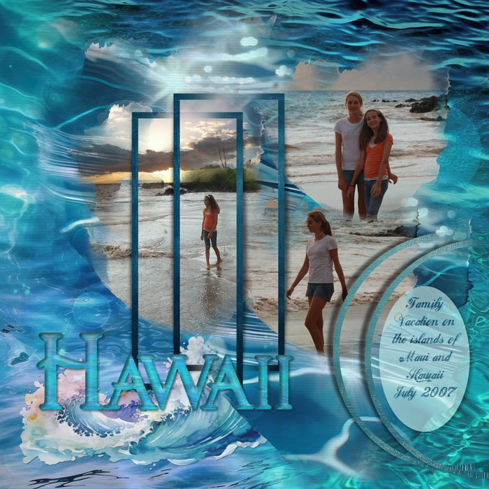 Paper Duos by Lucky Girl Creative digital art for digital scrapbooking are the perfect combination of papers! Use to create one-of-a-kind beautiful backgrounds of ocean water bokeh and blue painted papers great for summer vacations and tropical holidays. This kit contains the Ocean Water Bokeh Papers and the Blue Painted Papers.