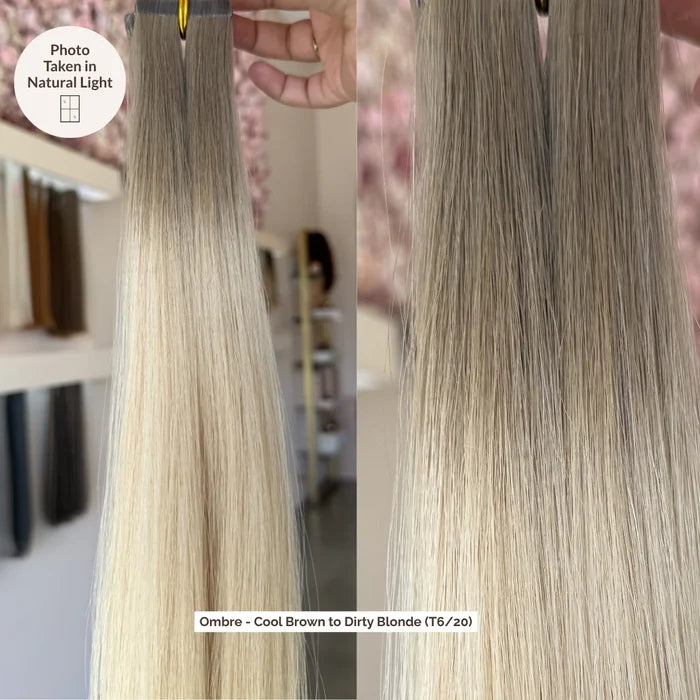 Ombre - Cool Brown to Dirty Blonde (T6/20) 100g Weft
