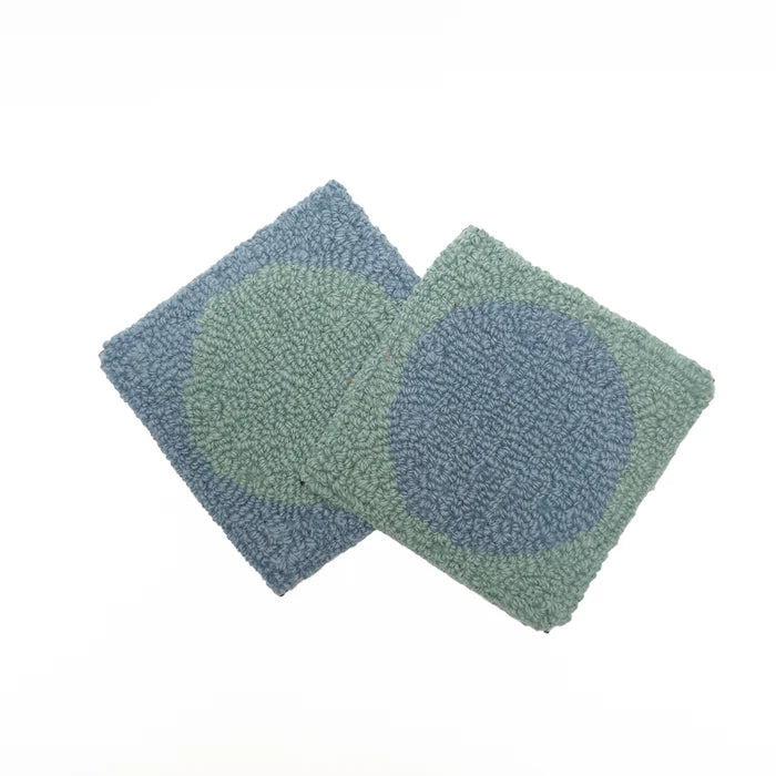 Opal Rugs Lake + Sage Coaster Set