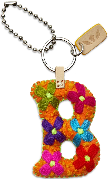 ORANGE FELT ALPHABET CHARMS