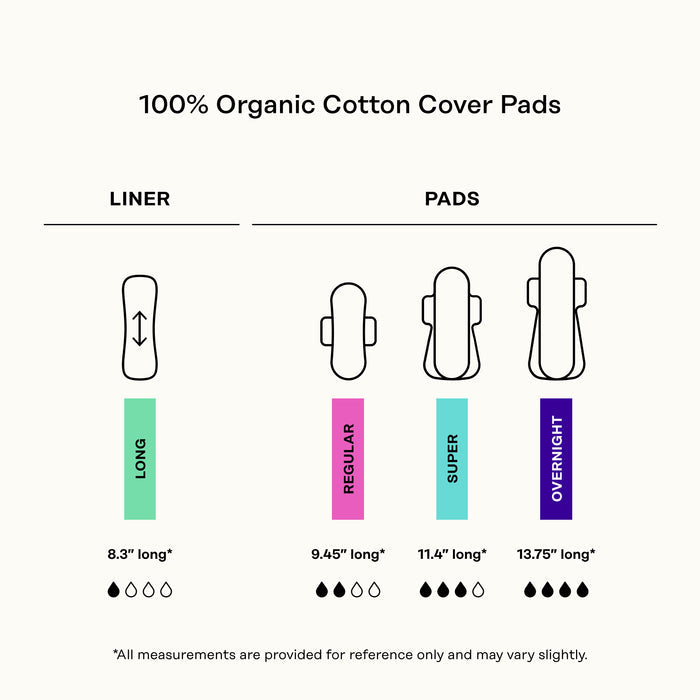 Organic Cotton Cover Calming Herbal Infusion Regular Pads With Wings