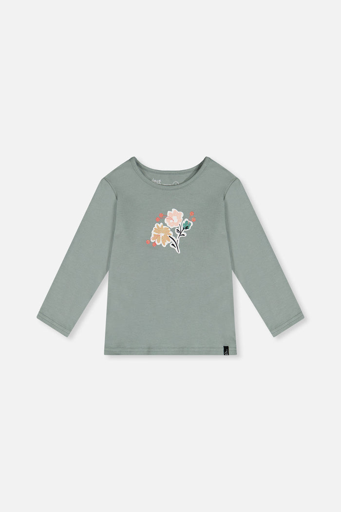 Organic Cotton Long Sleeve T-Shirt Sage Green-0