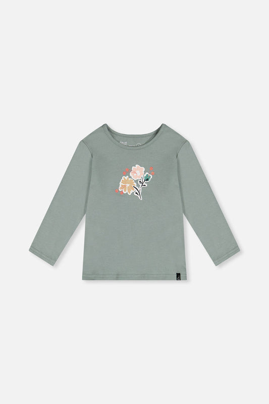 Organic Cotton Long Sleeve T-Shirt Sage Green-0