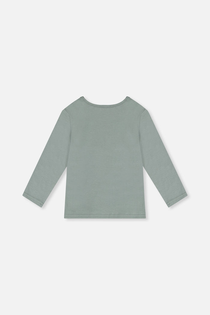 Organic Cotton Long Sleeve T-Shirt Sage Green-2