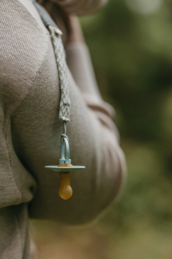 Pacifier Clip - Sage/Ivory - Lifestyle