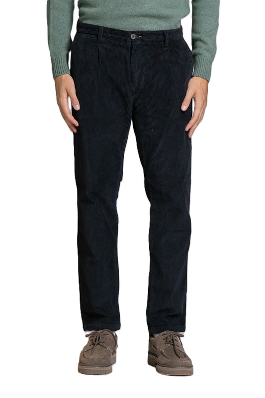 IMPURE pantalone velluto blu MIHARA VELL-NAVY