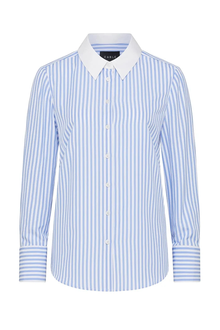 PARIS SHIRT | Blue Stripe - Darling & Domain
