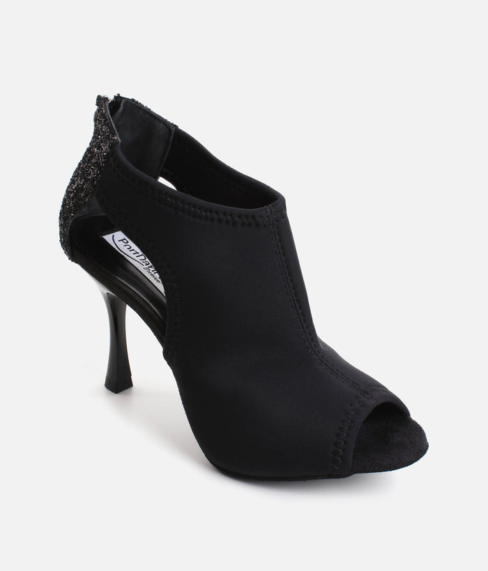 Glitter Heel Ballroom Latin Shoes, Flexible Neoprene Upper & 70mm Heel - PD810