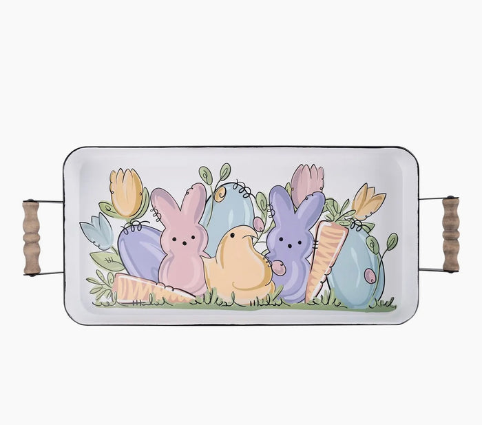 Peeps & Chicks Easter Enamal Tray