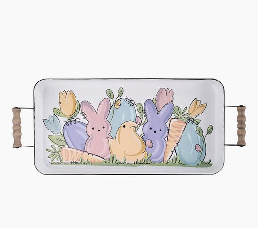 Peeps & Chicks Easter Enamal Tray