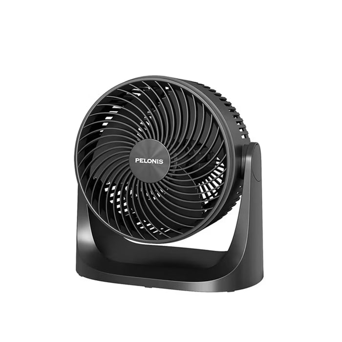 Pelonis 7-Inch Vortex Air Circulator Fan with 3 Speed Settings, Compact Portable Design - Black