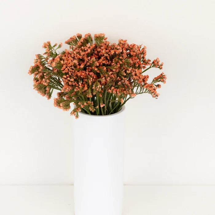 Persimmon Tinted Statice Flower Vase - Image