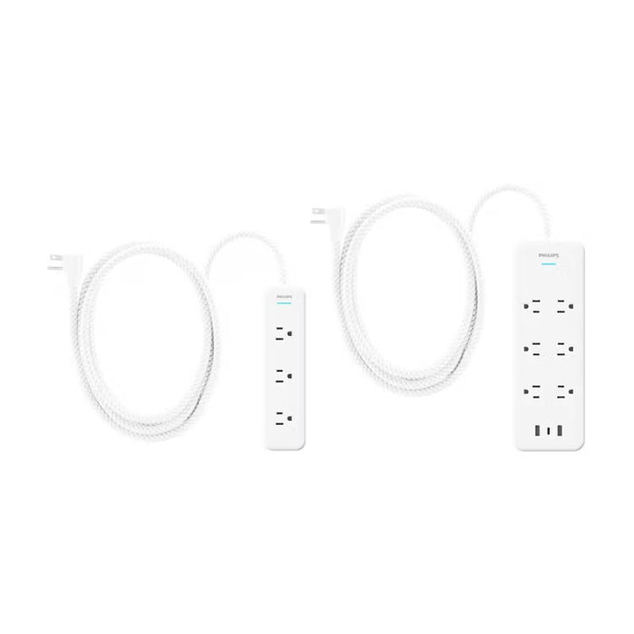 Philips Elite Power Kit 2 Pack Surge Protector Power Strip USB