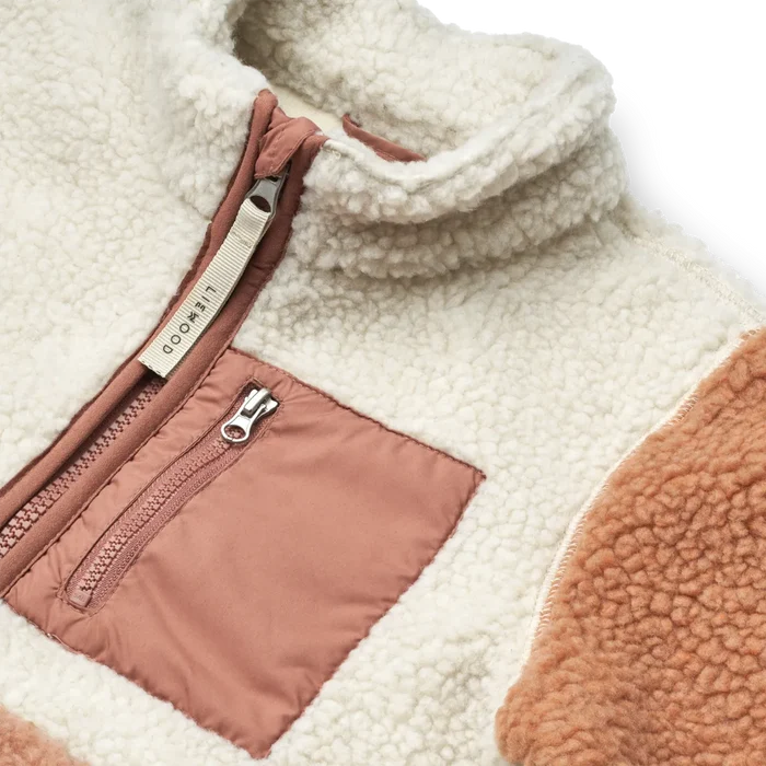 Liewood - Pile Jacket - Nolan - Tuscany Rose Multi Mix - Details 1