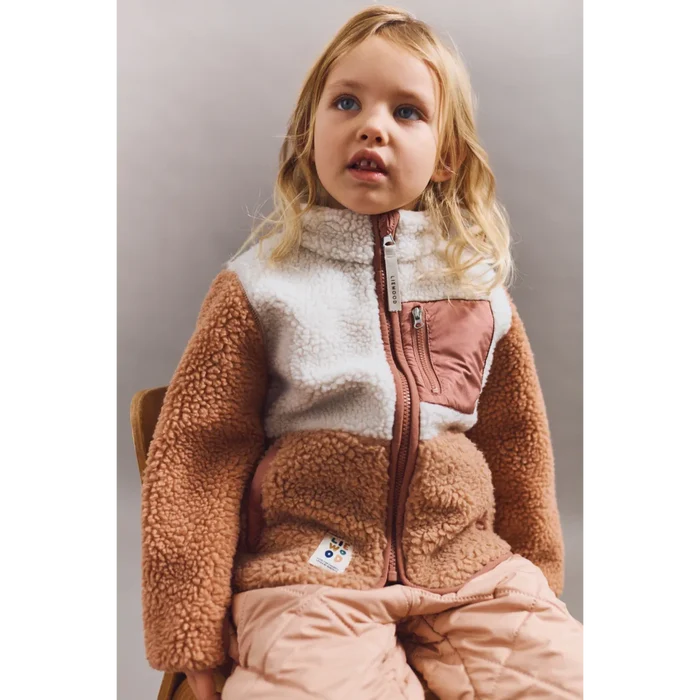 Liewood - Pile Jacket - Nolan - Tuscany Rose Multi Mix - Lifestyle Cut 2