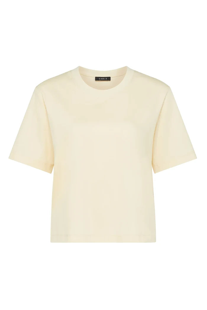 PIMA BOXY TEE | Yellow - Darling & Domain