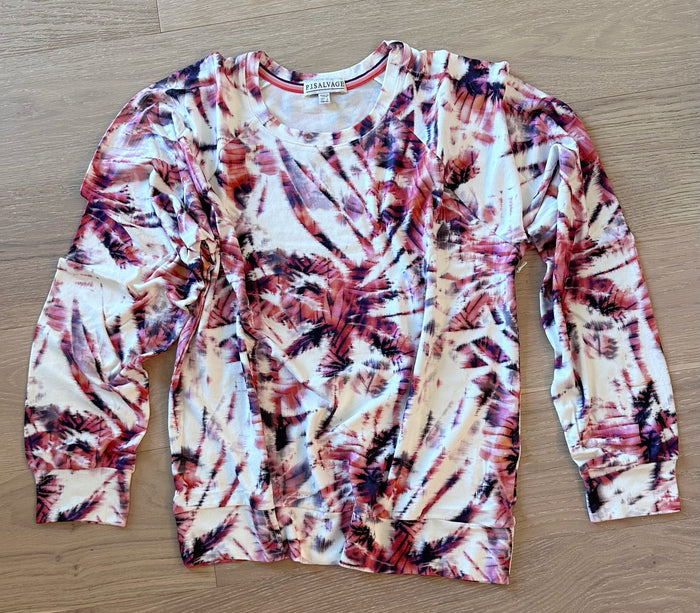 PJ Salvage tie-dye long sleeve top
