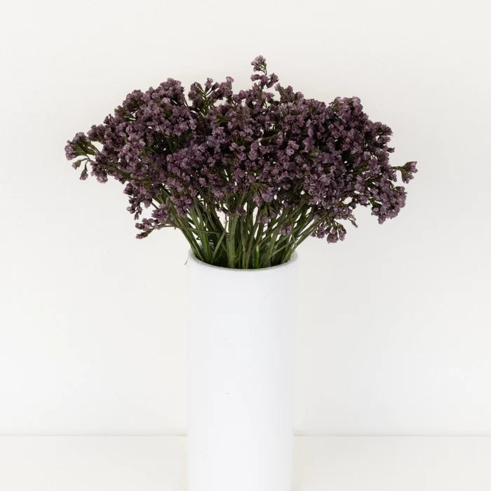 Plum Noir Tinted Statice Flower Vase - Image