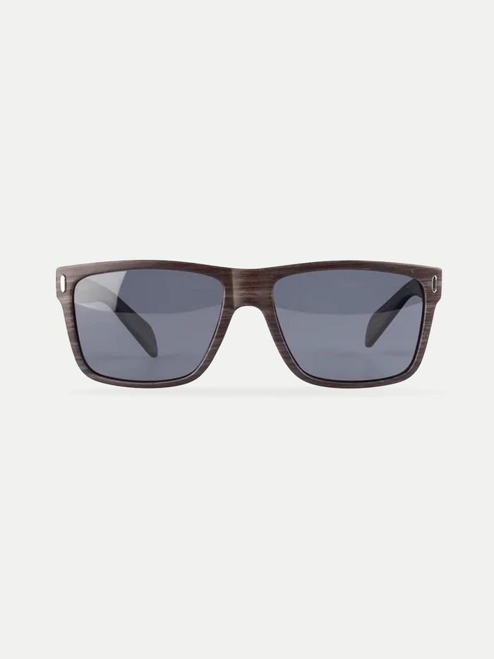 Polarised Flat Top Sunglasses | Matte Wood-Image 1