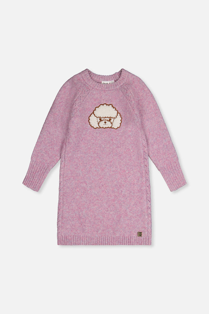 Poodle Knit Dress Lavender-0