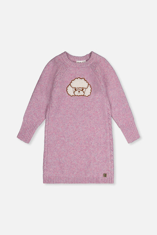 Poodle Knit Dress Lavender-0