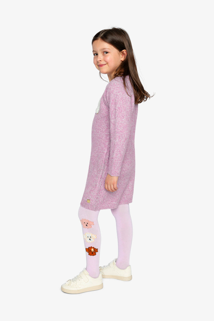 Poodle Knit Dress Lavender-2