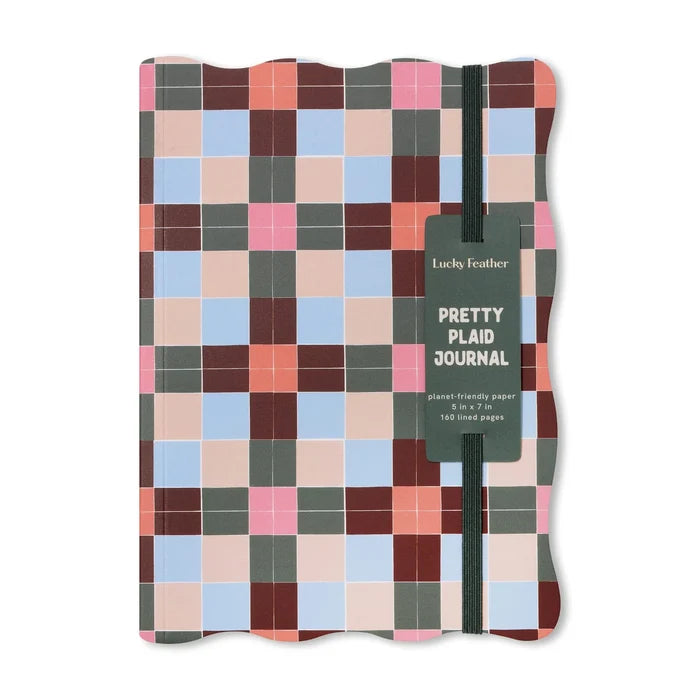 Pretty Plaid Wavy Edge Journal