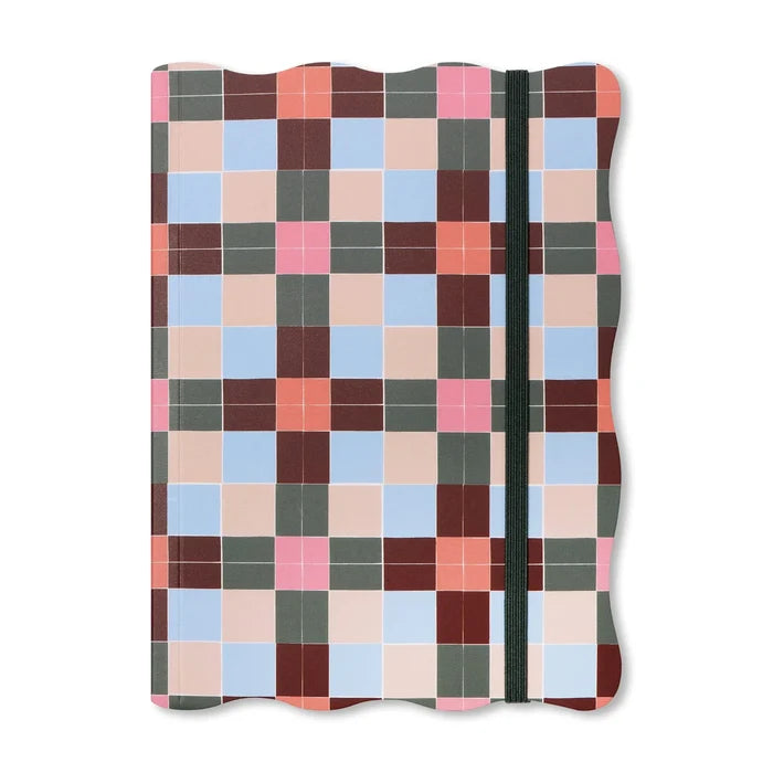 Pretty Plaid Wavy Edge Journal